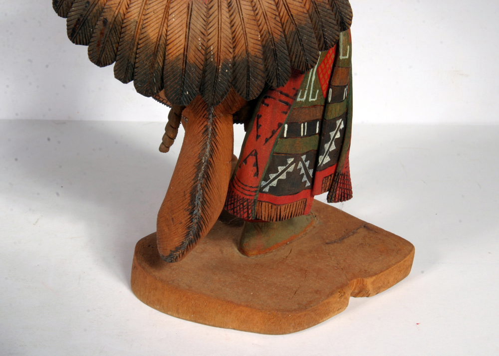W.M. Koots "Kawa-hu" Signed Eagle Dancer Kachina Doll Sculpture
