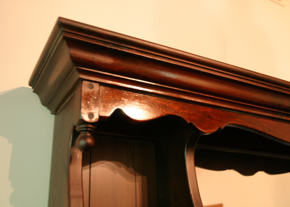 Ethan Allen Pine Triple Dresser Hutch With Mirror