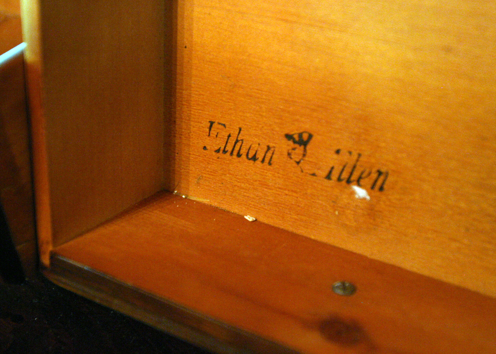 Ethan Allen Pine Triple Dresser Hutch With Mirror