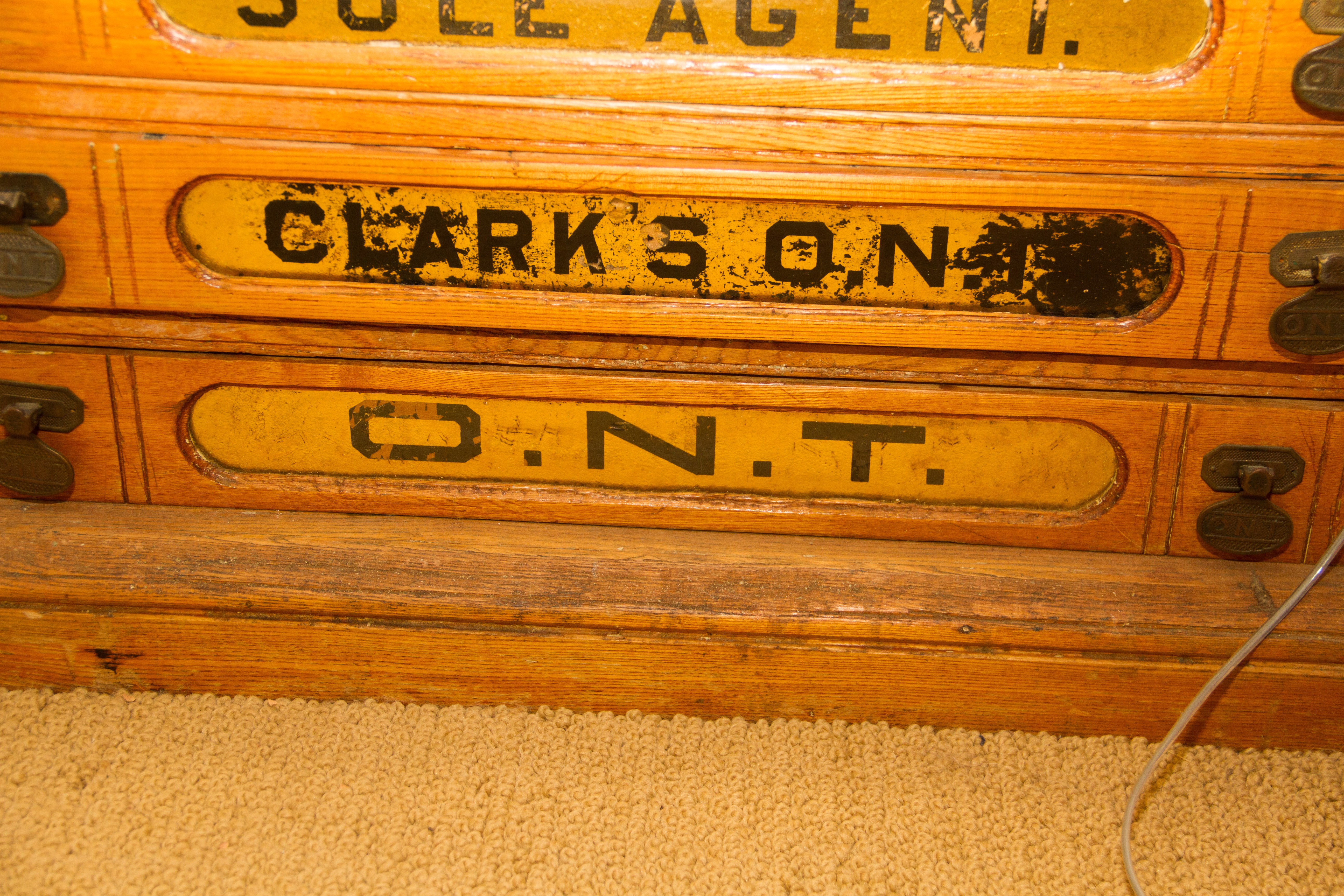 Antique Clark's Salesman Sample Spool Cabinet