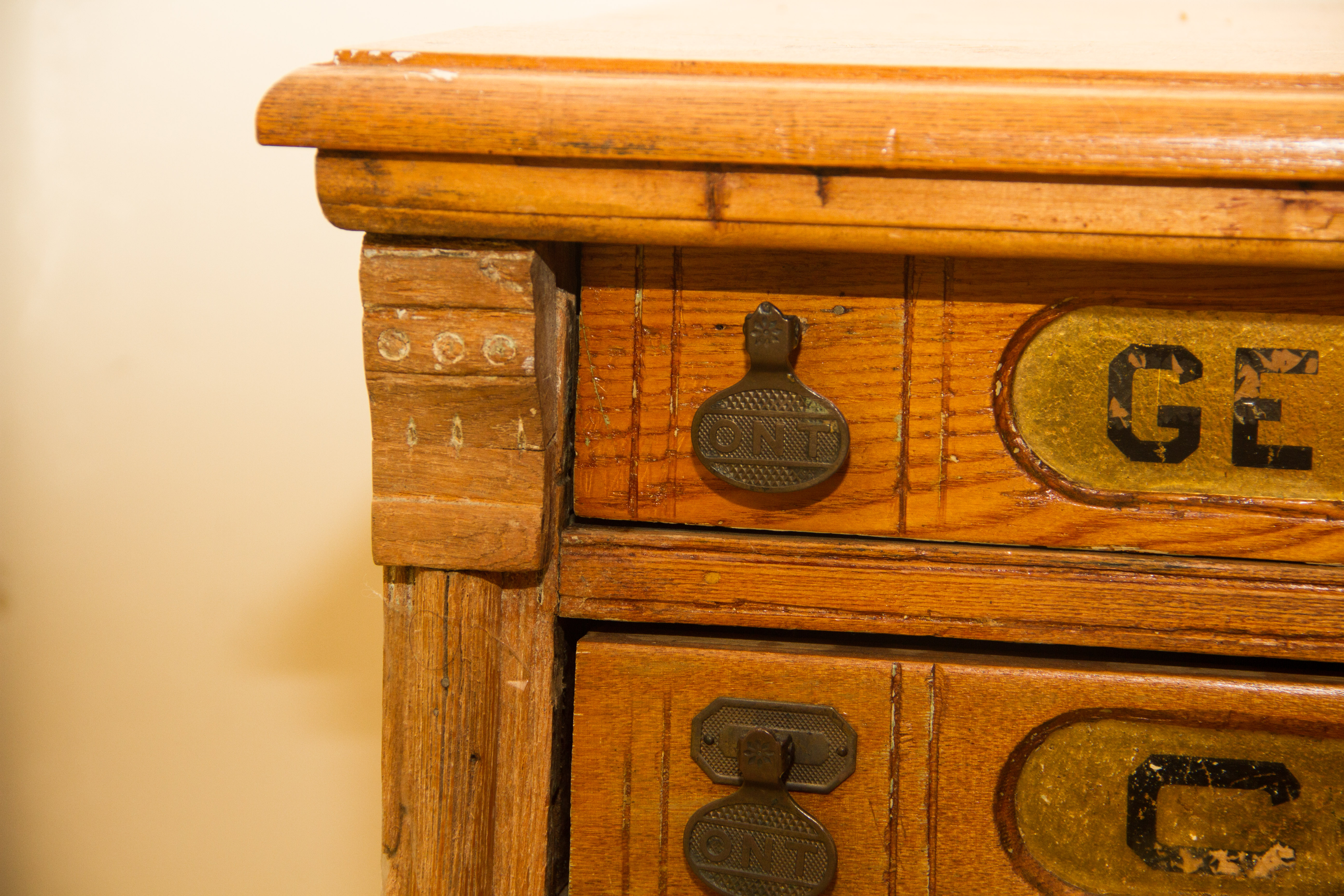 Antique Clark's Salesman Sample Spool Cabinet