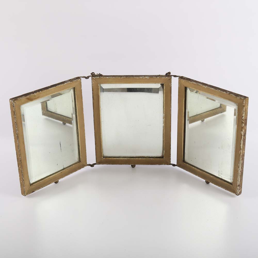 Vintage Tri-Fold Vanity Mirror