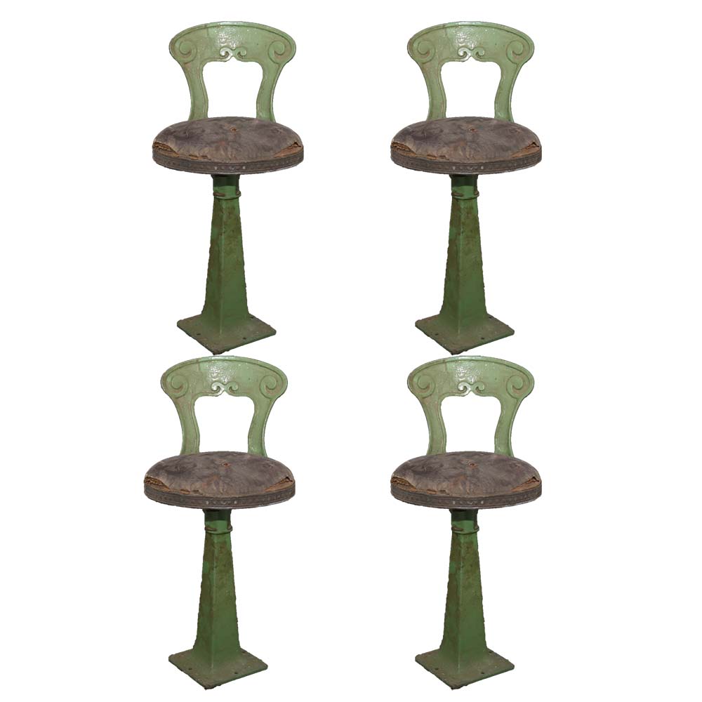 Four Vintage Soda Fountain Stools
