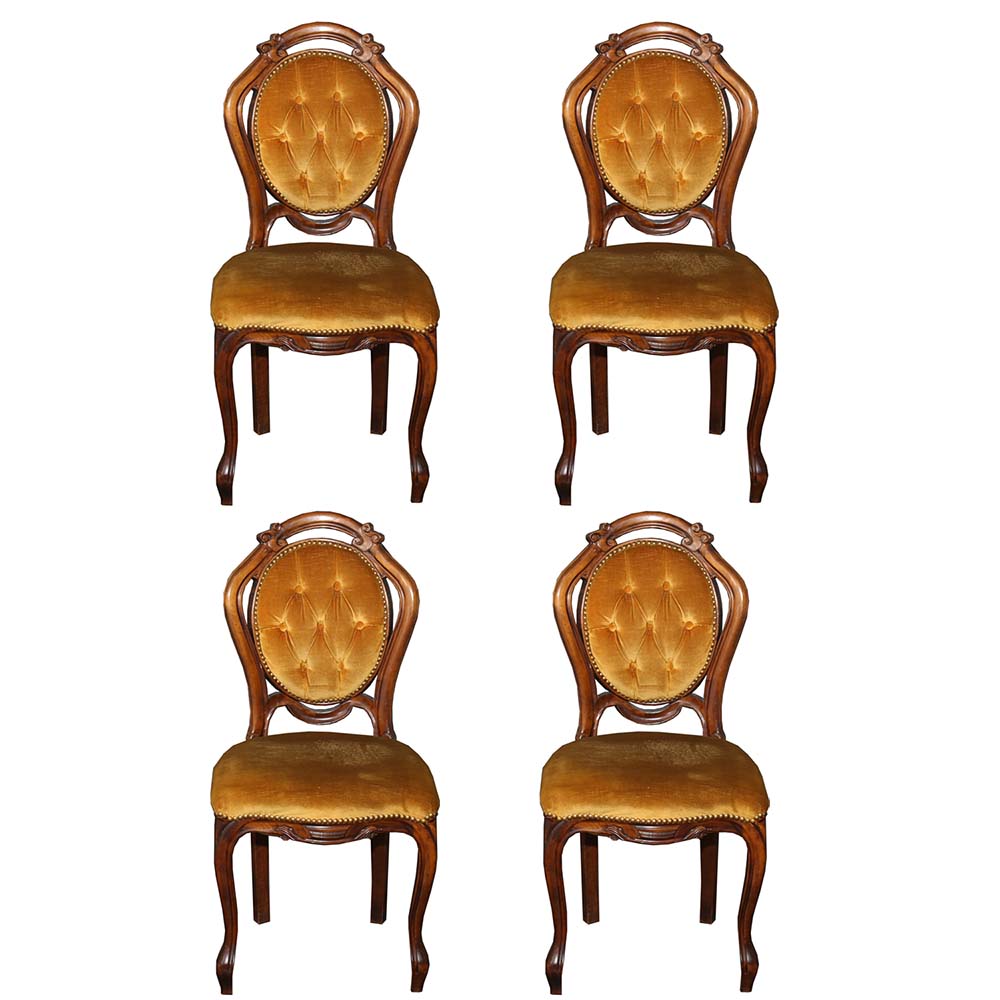 Four Victorian Style Dining Chairs
