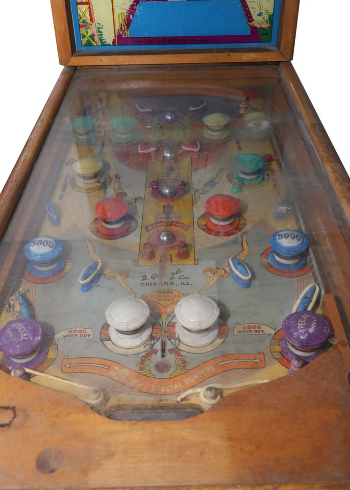 Vintage Gottlieb & Co. Wooden "Maisie" Pinball Machine