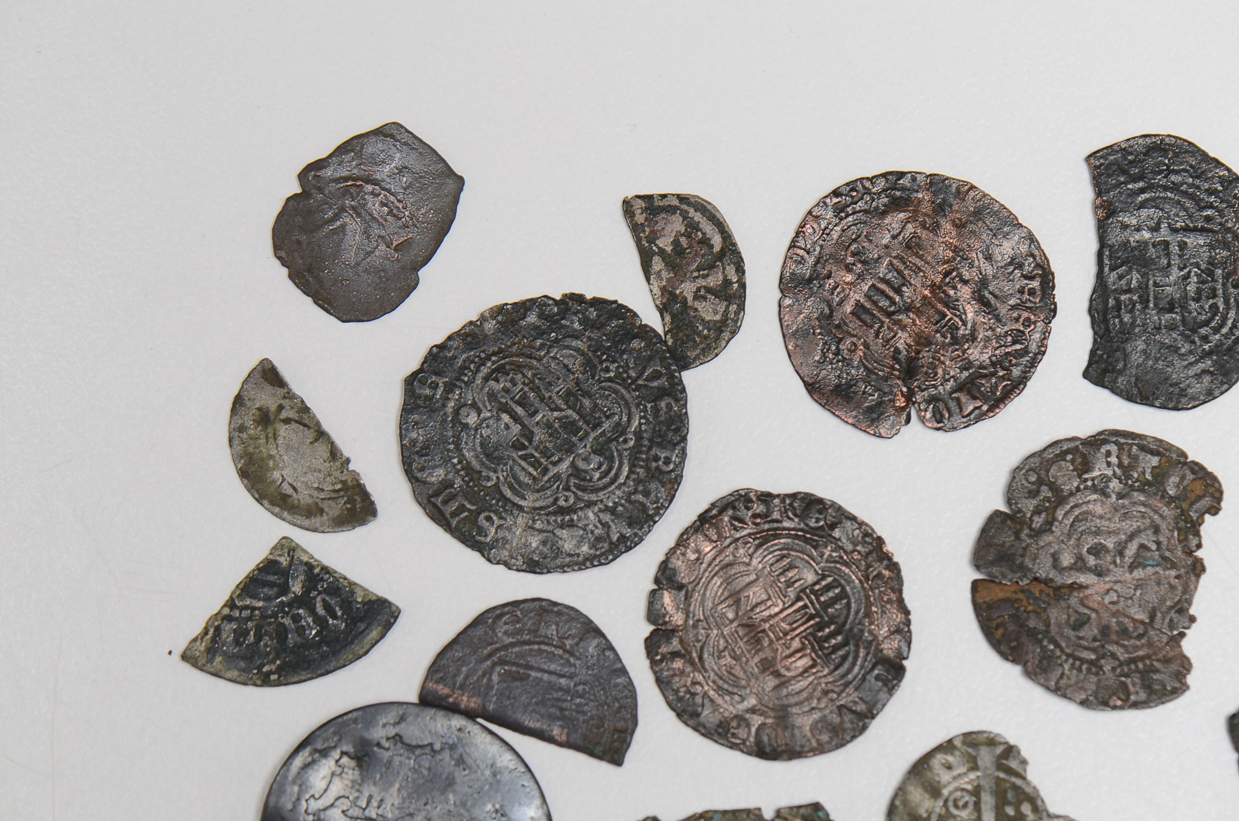 Lot of Medieval Spanish Coins and Fragments