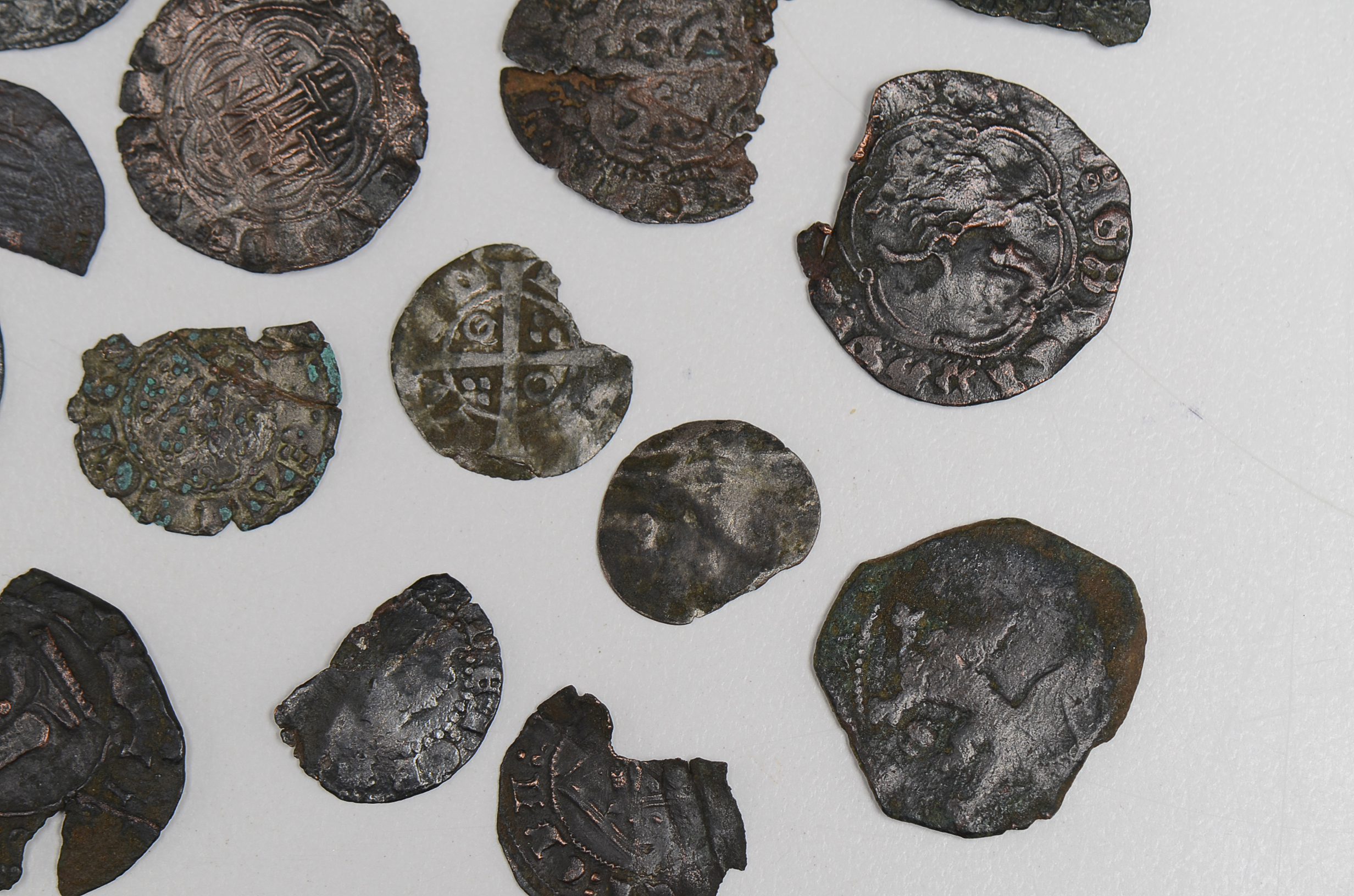 Lot of Medieval Spanish Coins and Fragments