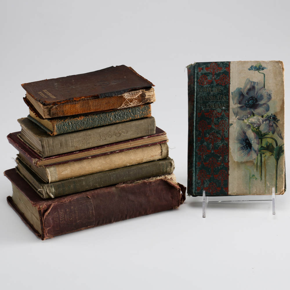 Assortment of Antique and Vintage Books