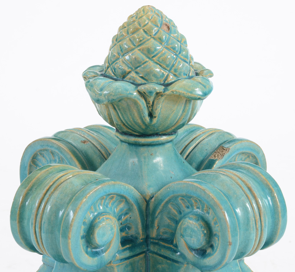 Antique Faience Architectural Finial