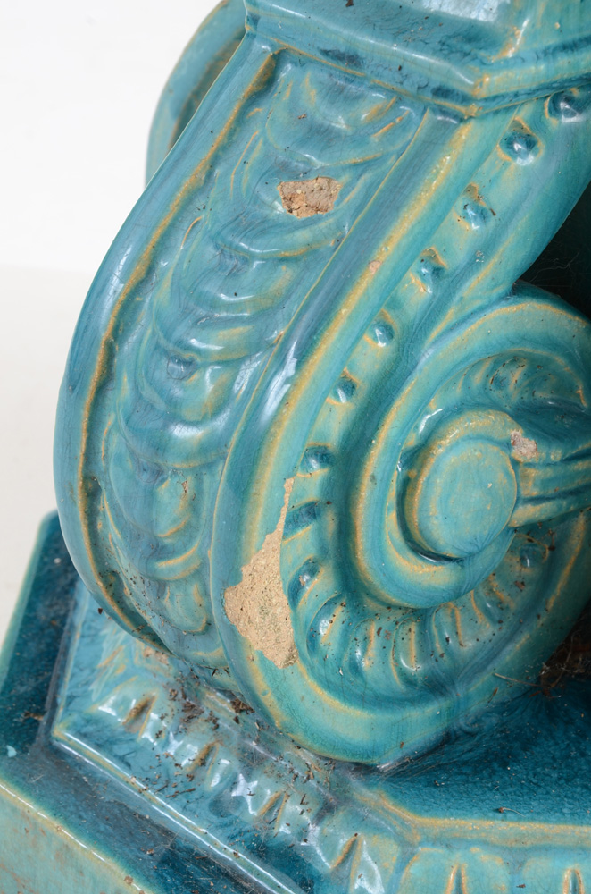Antique Faience Architectural Finial