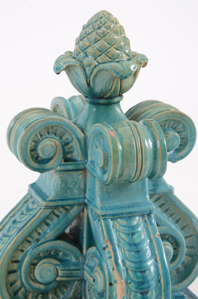 Antique Faience Architectural Finial