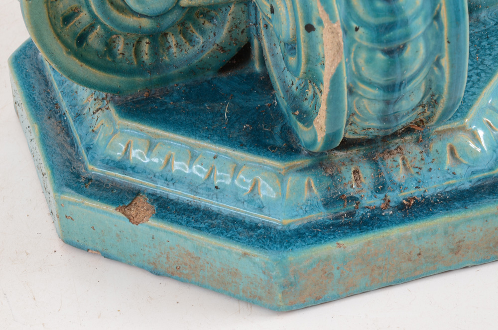 Antique Faience Architectural Finial