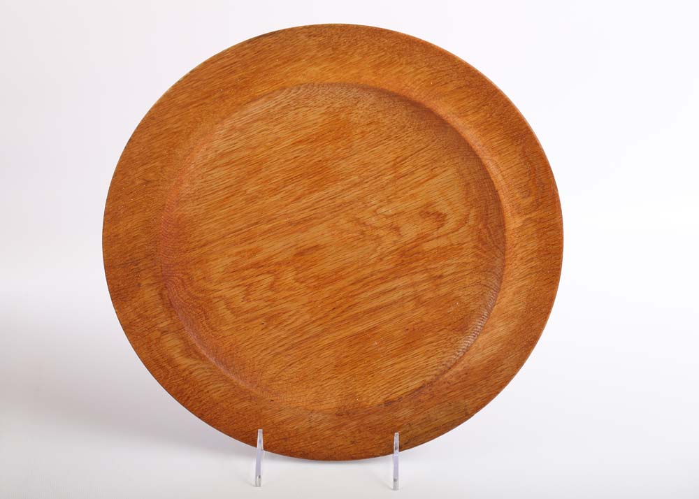 Set of 1970s Wooden Charges and DInner Plates
