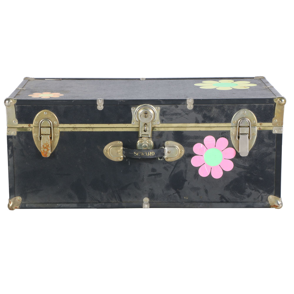 Vintage Trunk Full of Fabric