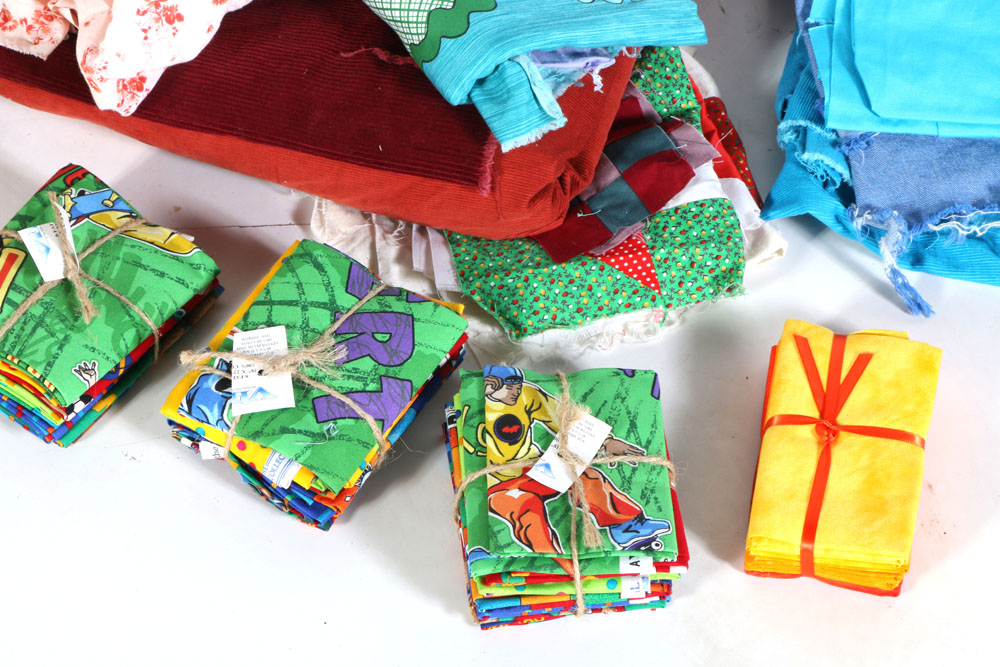 Vintage Trunk Full of Fabric