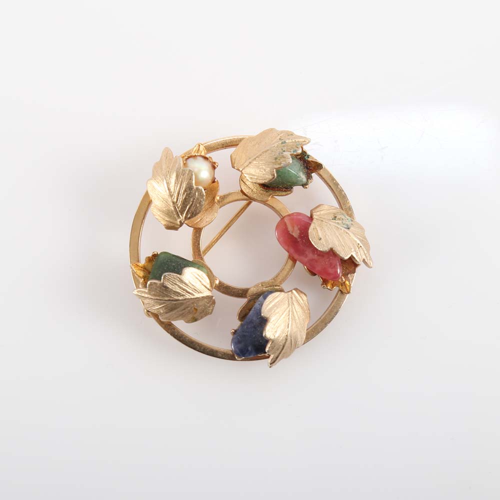 Vintage Costume Brooches Including Sarah Coventry