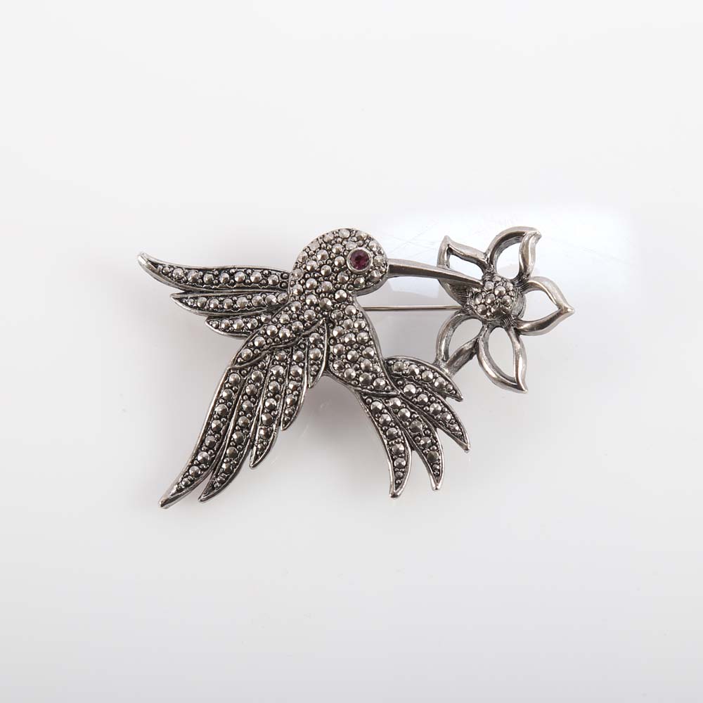 Group of Silver Tone Brooches Including Lisner