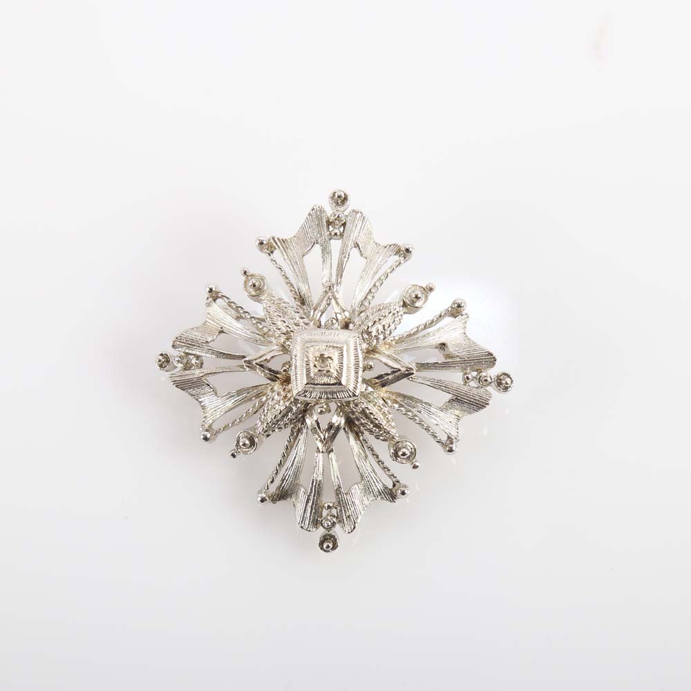 Group of Silver Tone Brooches Including Lisner