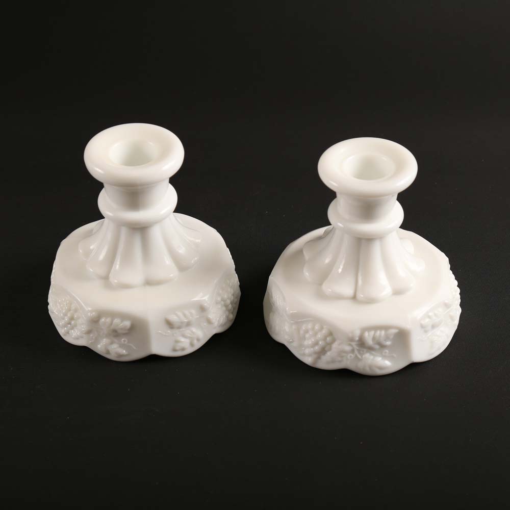 Westmoreland Paneled Grape Milk Glass