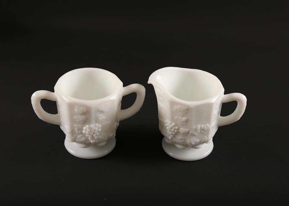 Westmoreland Paneled Grape Milk Glass