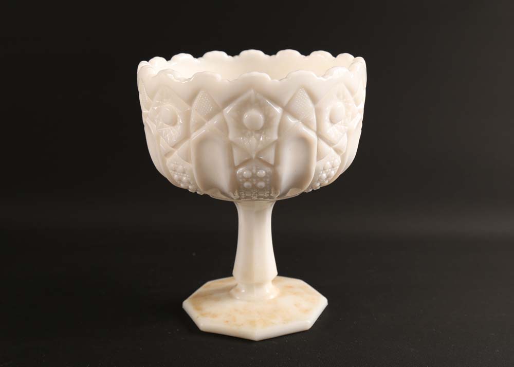 Assortment of Vintage Milk Glass