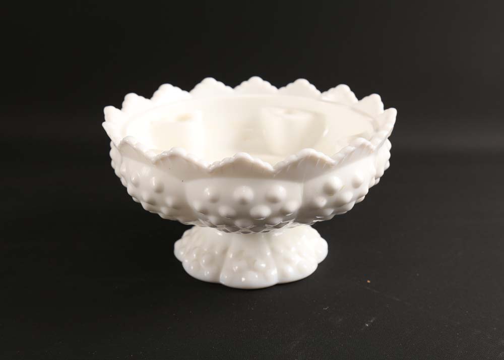 Assortment of Vintage Milk Glass