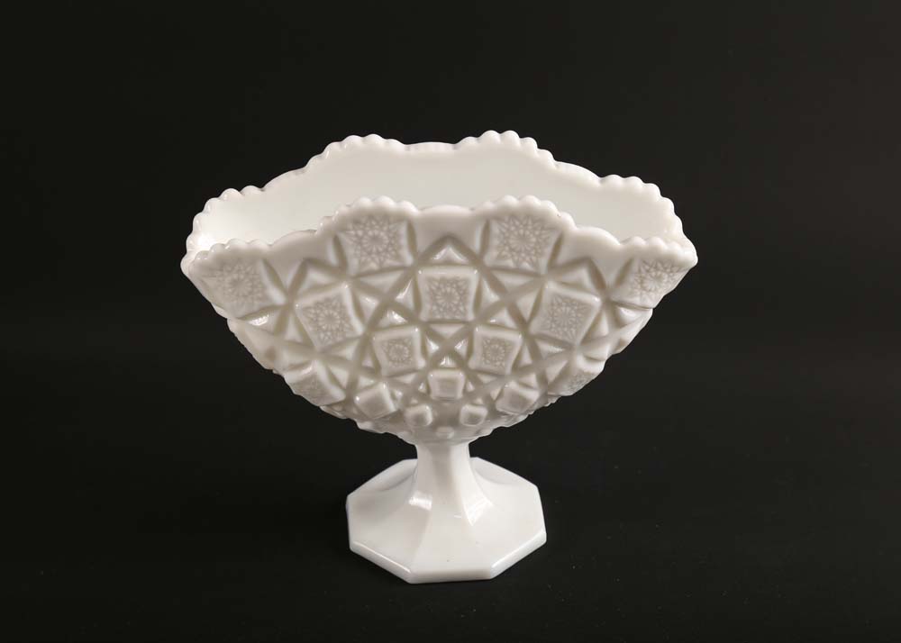 Assortment of Vintage Milk Glass