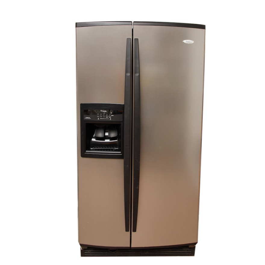 Silver "Whirlpool Gold" Refrigerator with Conquest Ice Filter