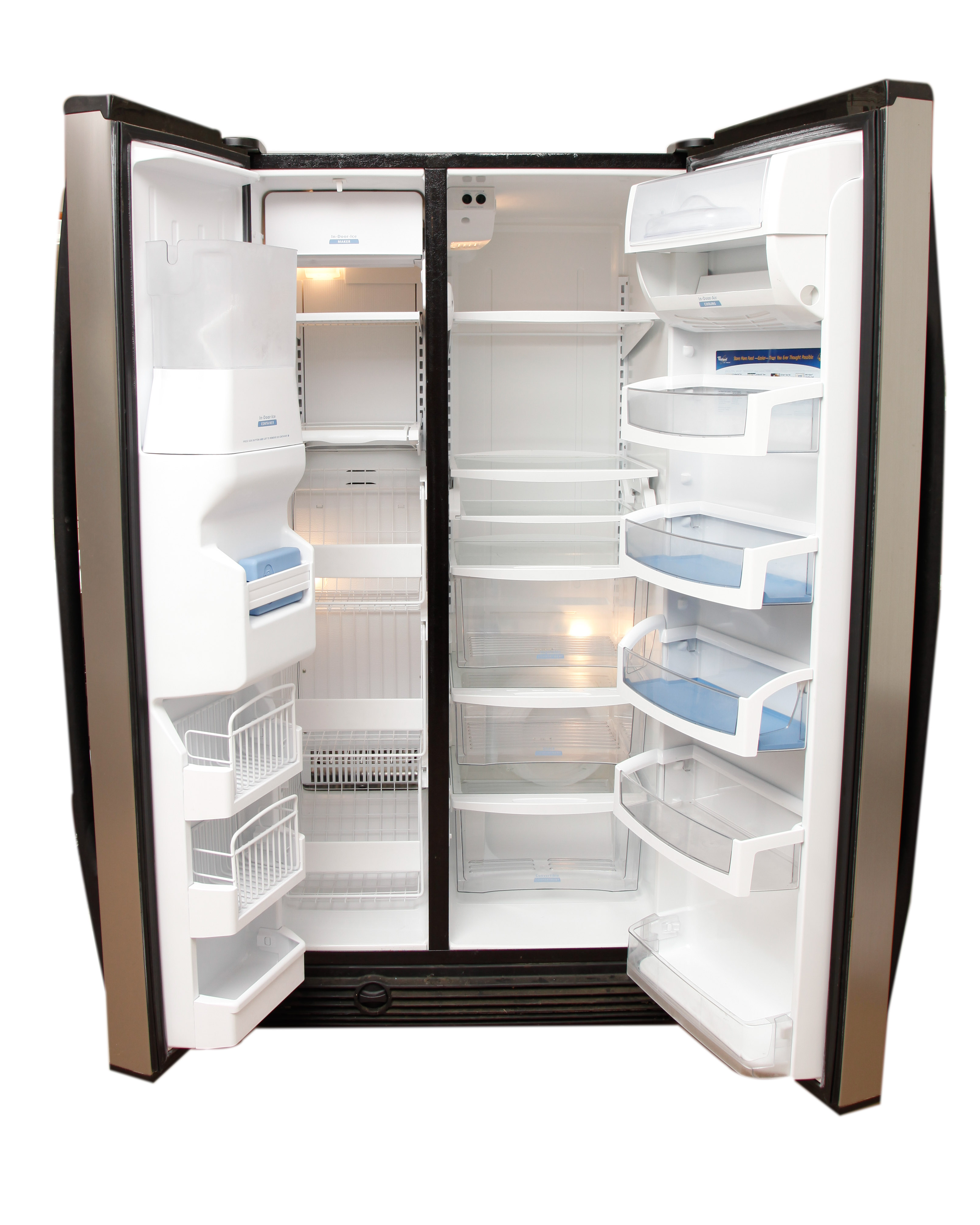 Silver "Whirlpool Gold" Refrigerator with Conquest Ice Filter