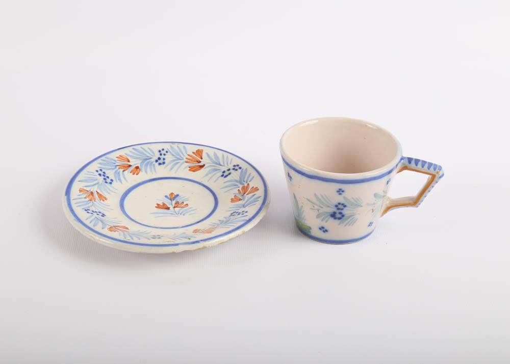 Vintage Henriot Quimper Cups and Saucers