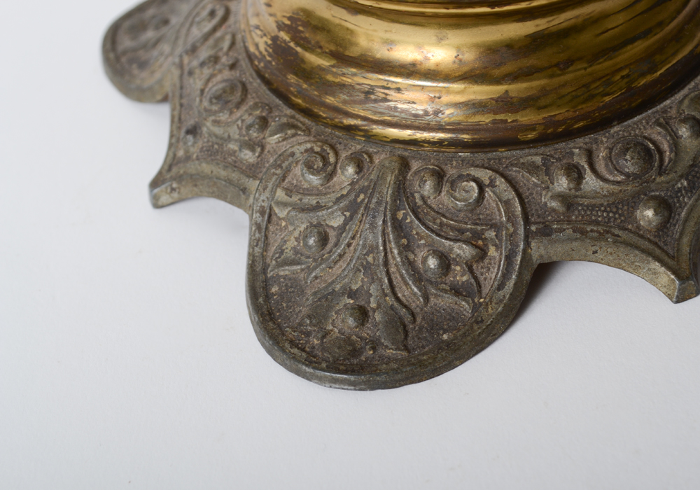 Antique Emerald Shade Parlor Lamp