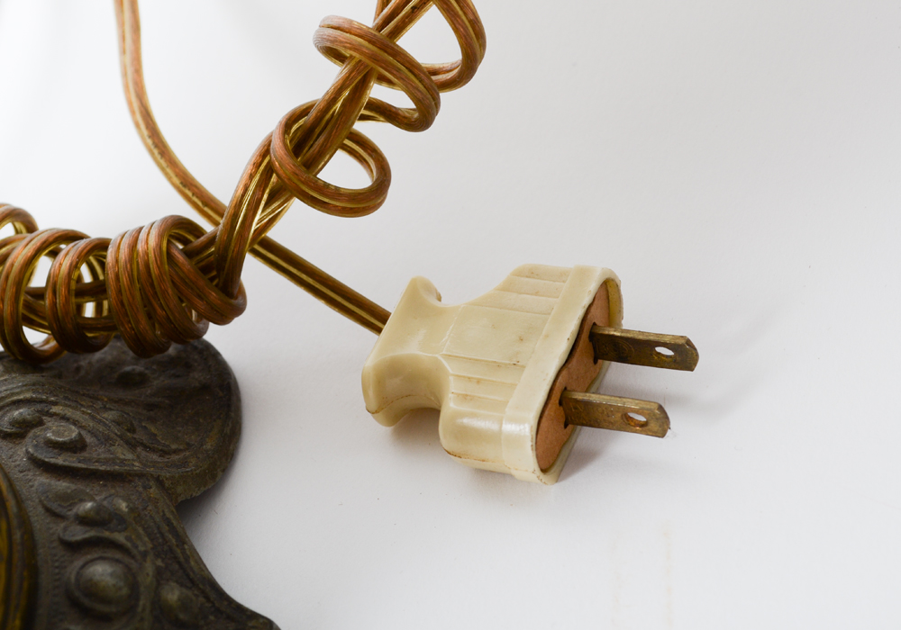 Antique Emerald Shade Parlor Lamp