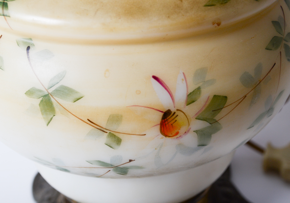 Antique Emerald Shade Parlor Lamp