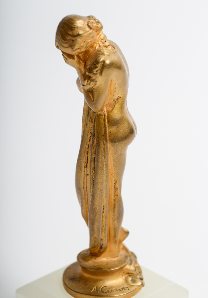 Alexandre-Auguste Caron Gilt Bronze Replica Sculpture