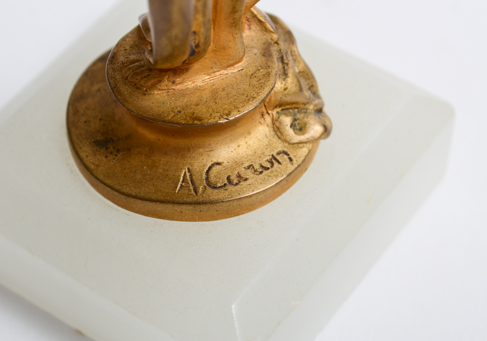 Alexandre-Auguste Caron Gilt Bronze Replica Sculpture