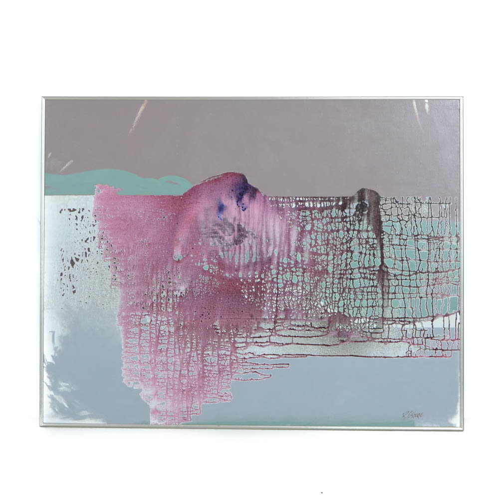 R. Osborne Original Abstract Oil Painting "Modern Dreamscape"