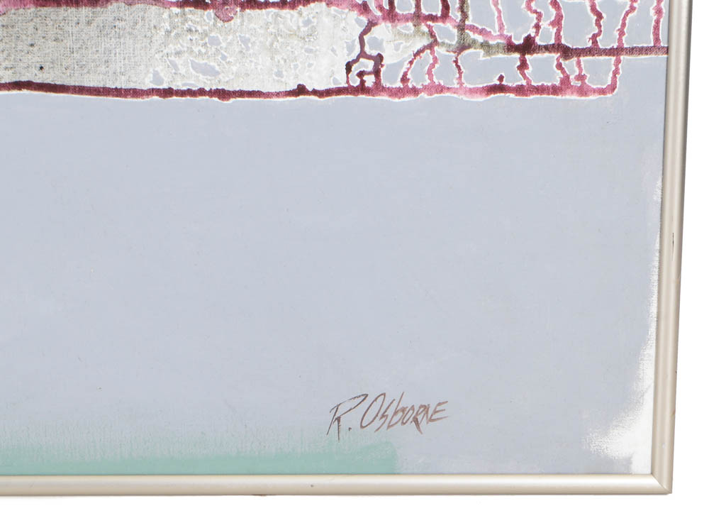 R. Osborne Original Abstract Oil Painting "Modern Dreamscape"