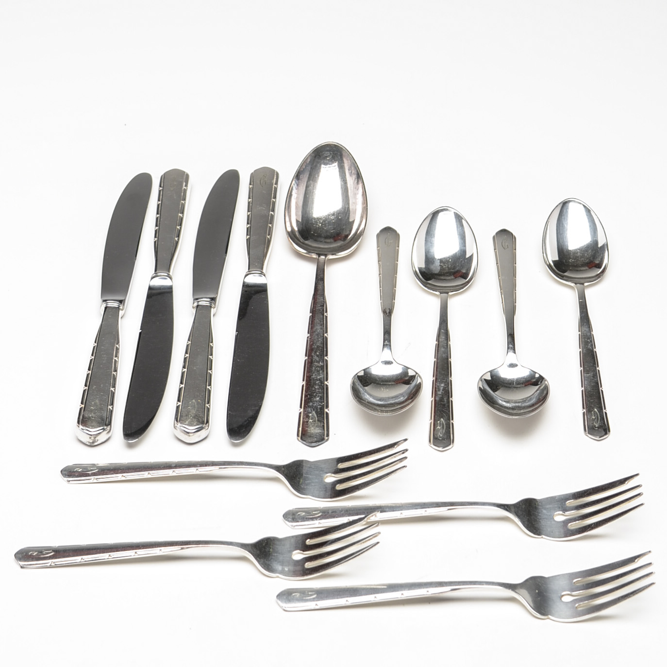 Gorham Silver Plate "Remembrance" Four Piece Flatware Set