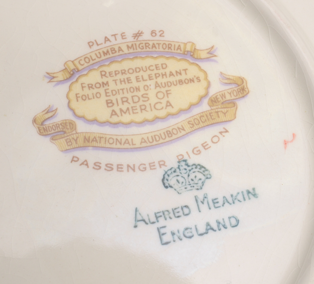 Alfred Meakin "Birds of America" Porcelain Plate Set of Three