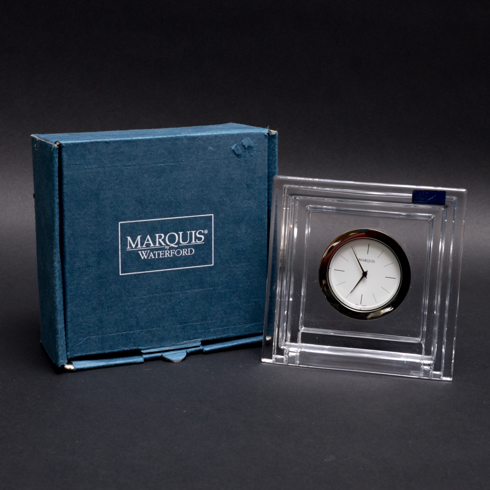 Marquis by Waterford Crystal Clock in Box