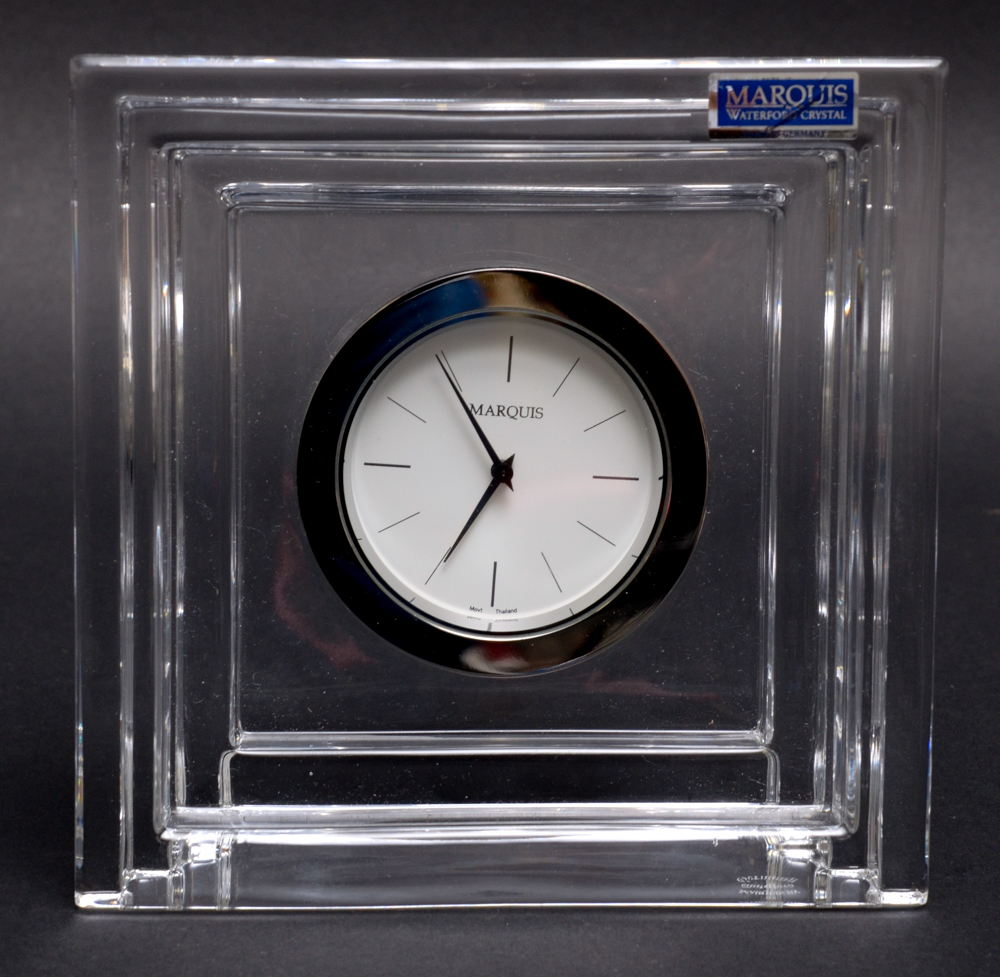 Marquis by Waterford Crystal Clock in Box