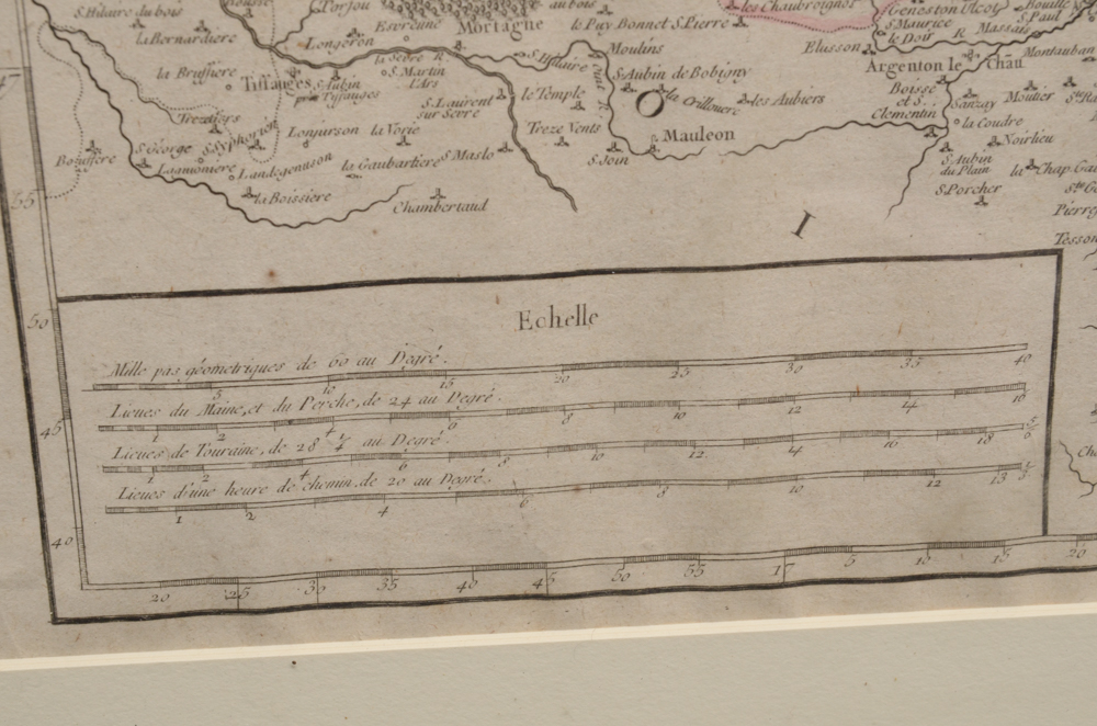 18th Century Robert de Vaugondy Map of France