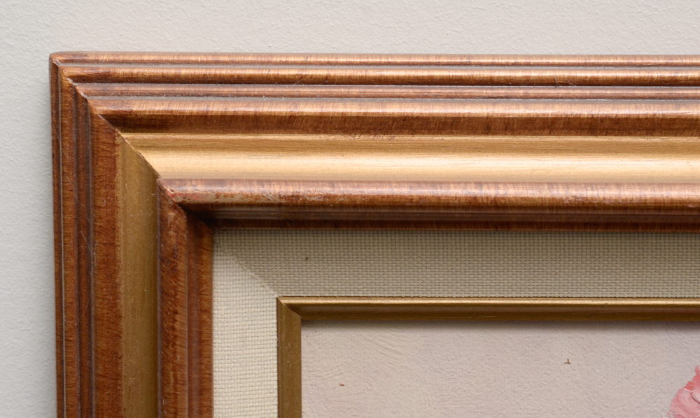 Robert Cox Signed Still Life Oil Painting of Roses