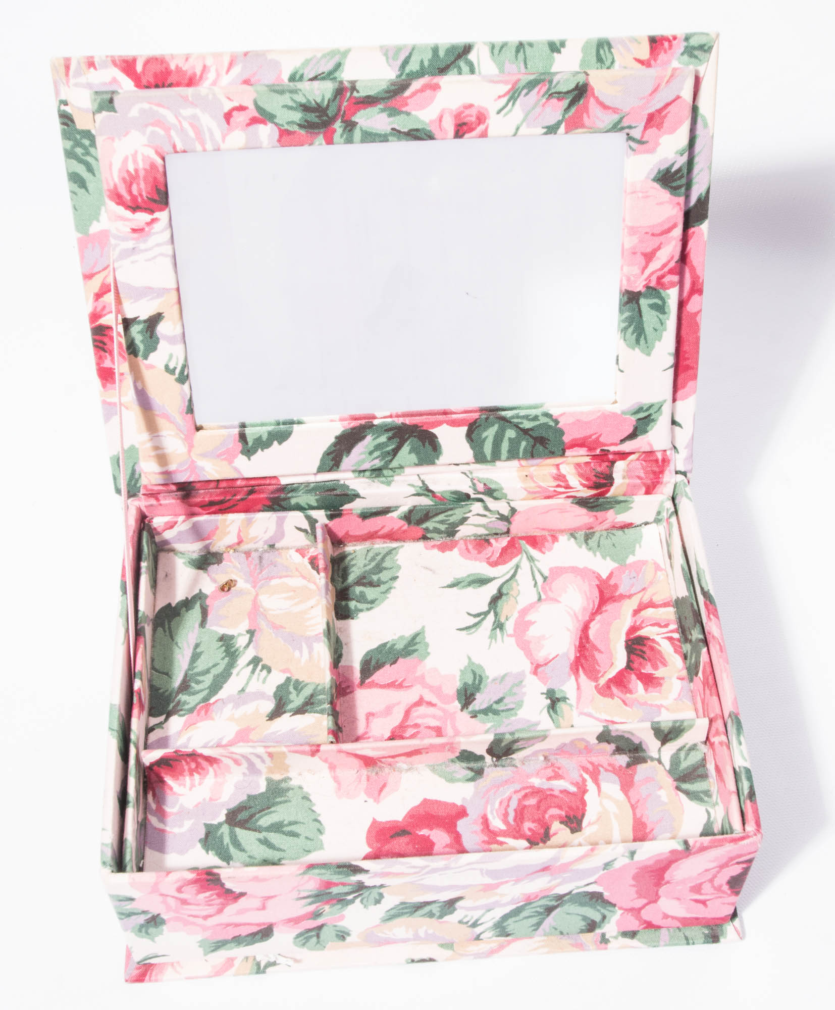 Vintage Fabric Jewelry Box and Pouch