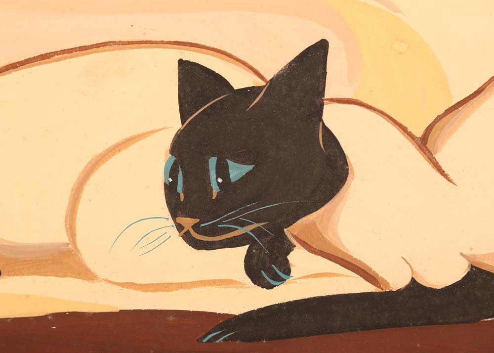 Acrylic Painting of Siamese Cats