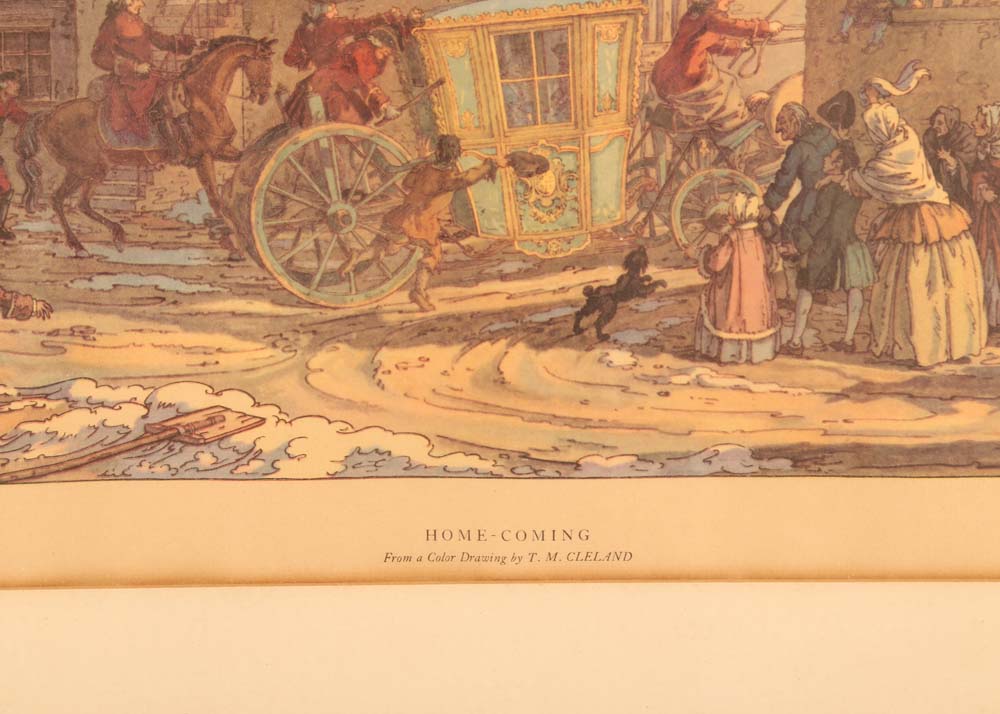 T. M. Cleland "Home-Coming" Offset Lithograph