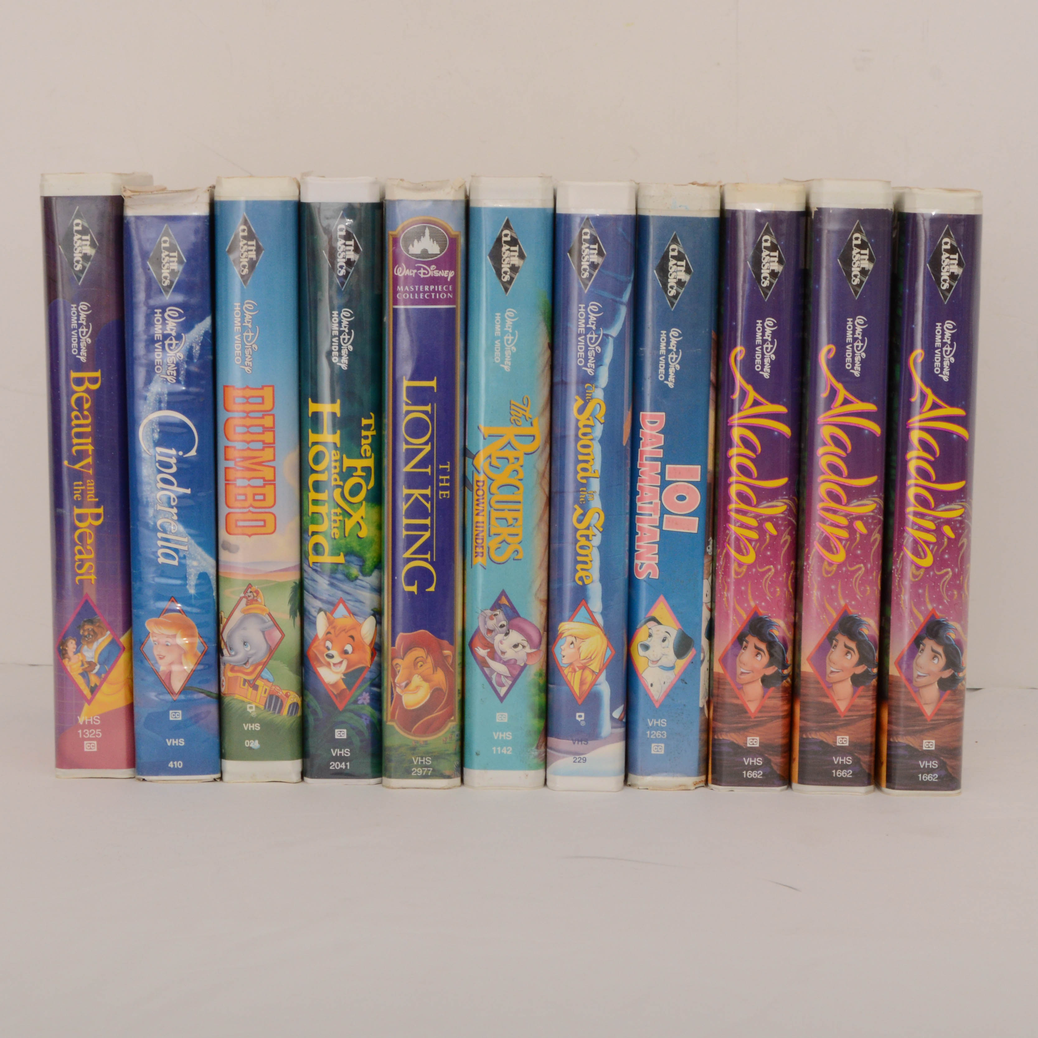 Collection of Vintage Disney Black Diamond VHS Tapes
