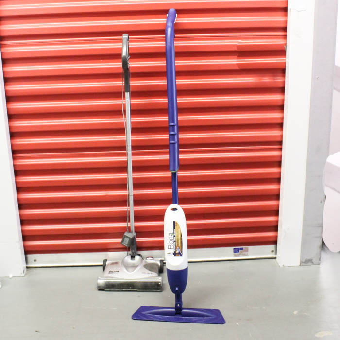 Shark Cordless Sweeper and Bona Hardwood Floor Cleaner