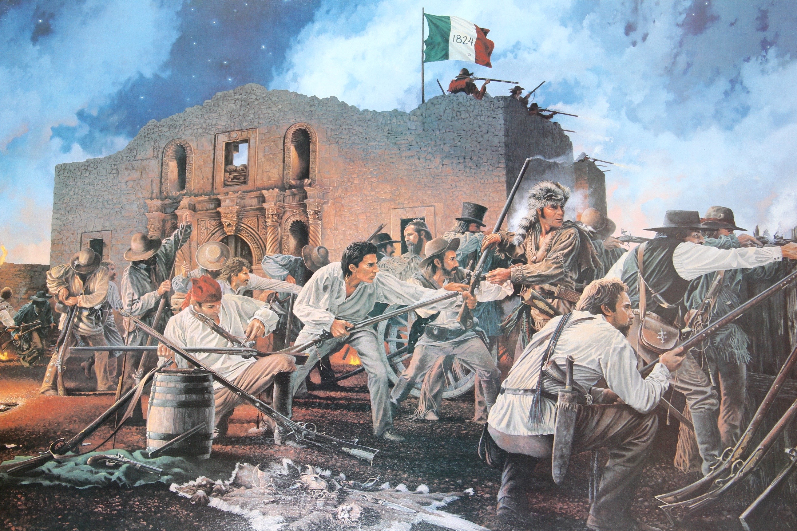 Richard Luce "For God and Texas" Reproduction Print