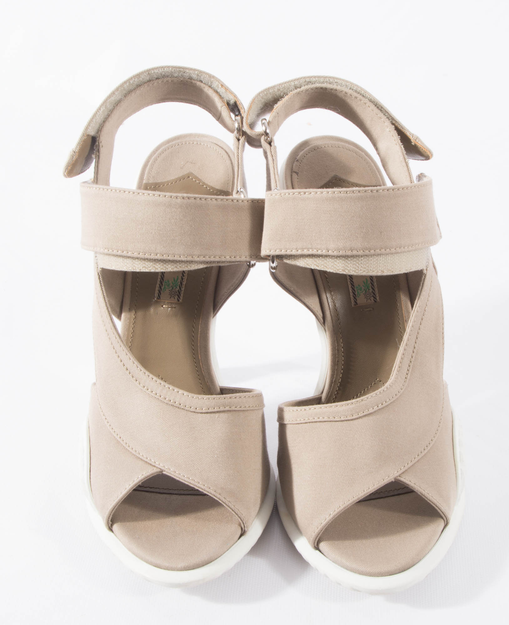 Prada Rubber Soled Heels with Khaki Uppers